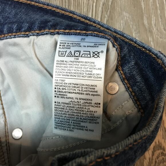 NWT Old Navy Mid-rise Boyfriend Blue Distress Size 20 - Picture 5 of 8